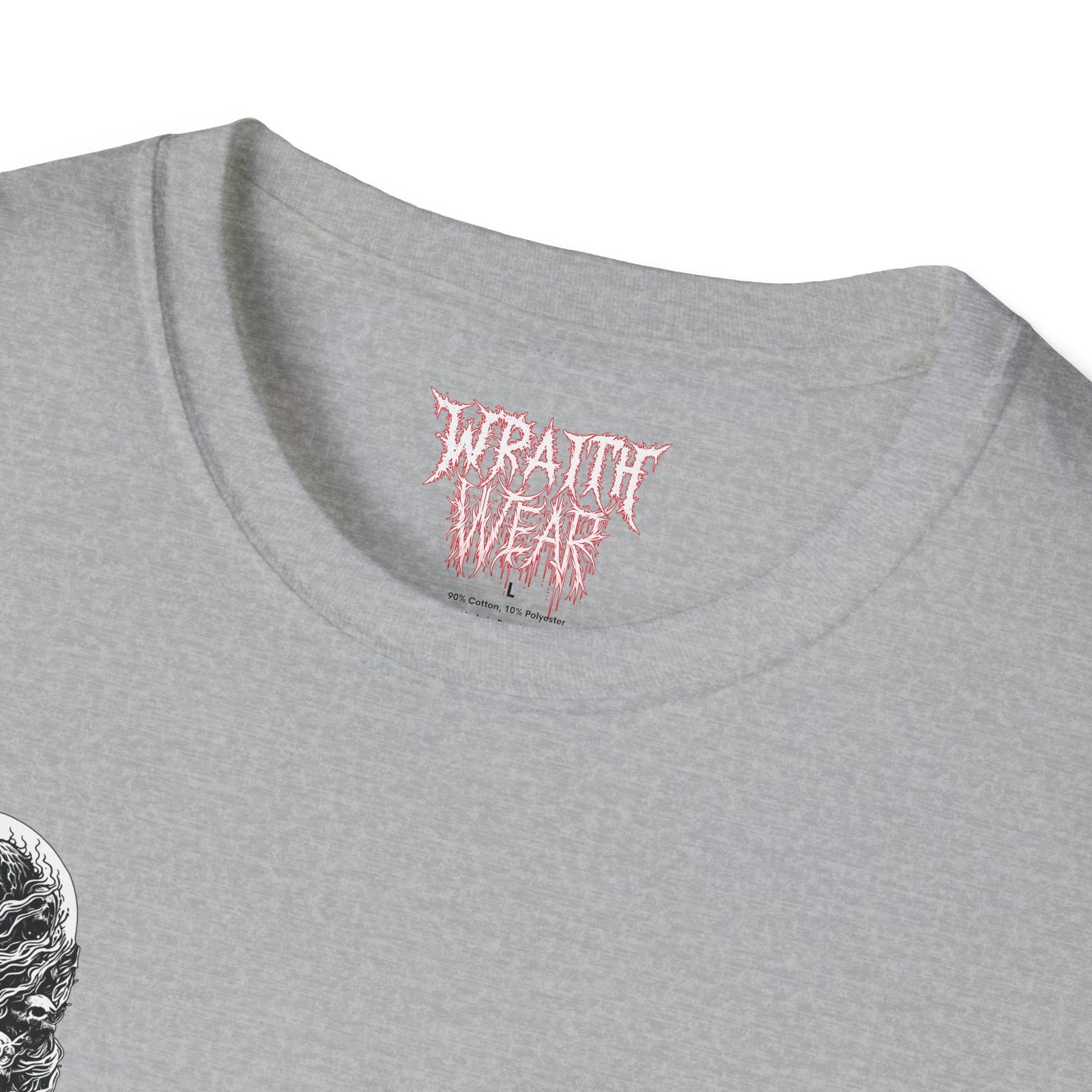 Graphic Skull T-Shirt in Black | Unisex Cotton Tee with Unique Dripping Skulls Design | Comfort Fit with Durable Twill Taping - Image 11