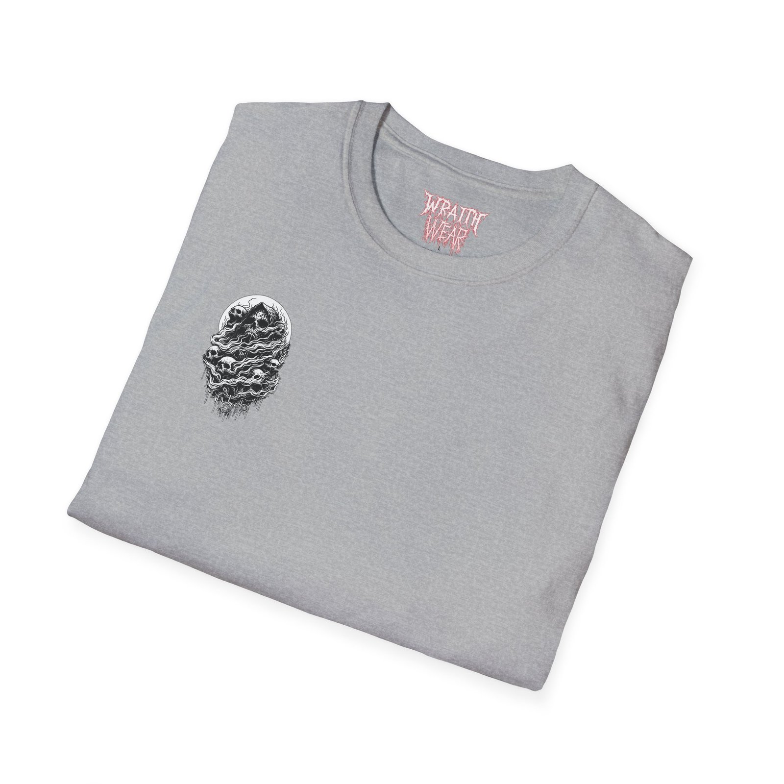 Graphic Skull T-Shirt in Black | Unisex Cotton Tee with Unique Dripping Skulls Design | Comfort Fit with Durable Twill Taping - Image 12