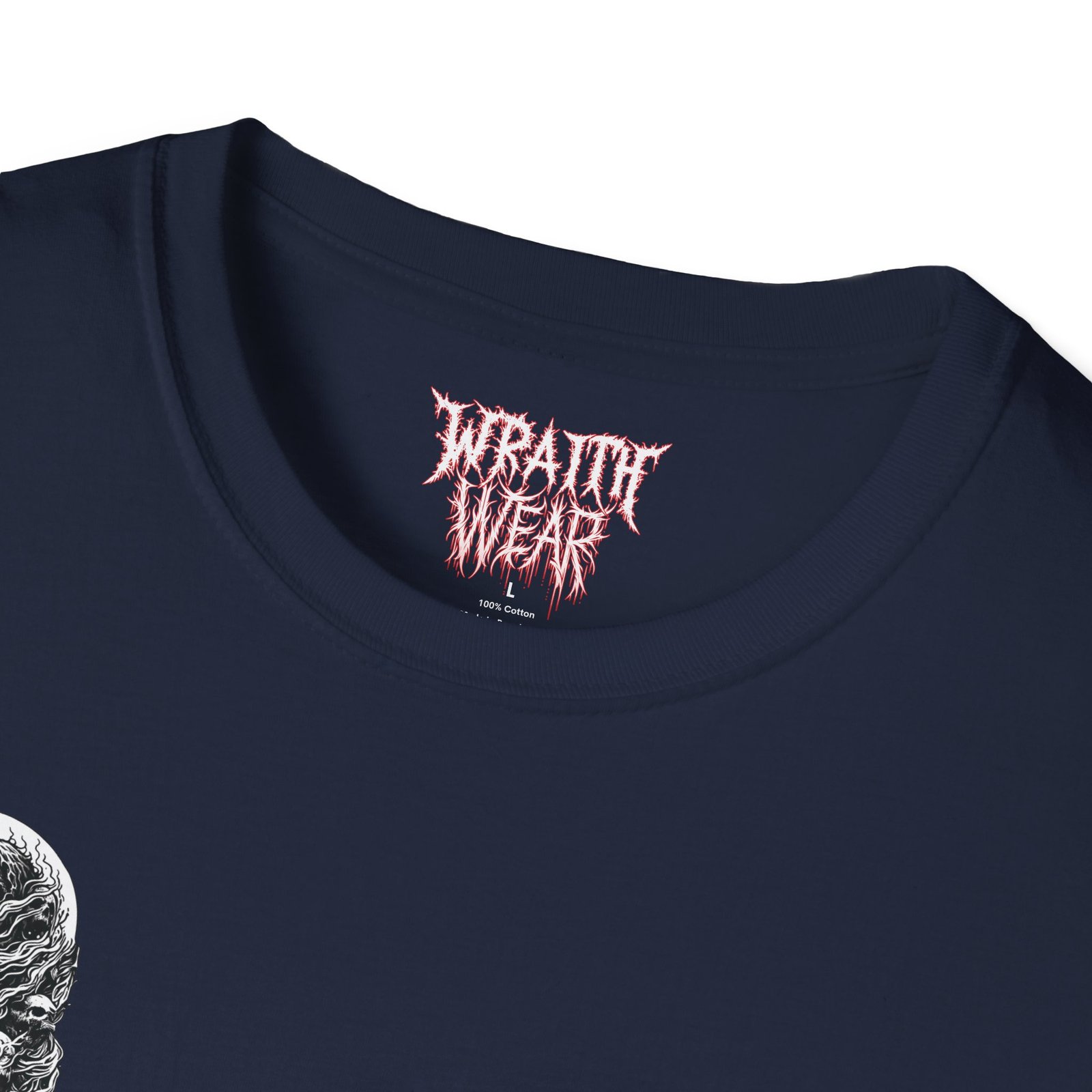 Graphic Skull T-Shirt in Black | Unisex Cotton Tee with Unique Dripping Skulls Design | Comfort Fit with Durable Twill Taping - Image 19