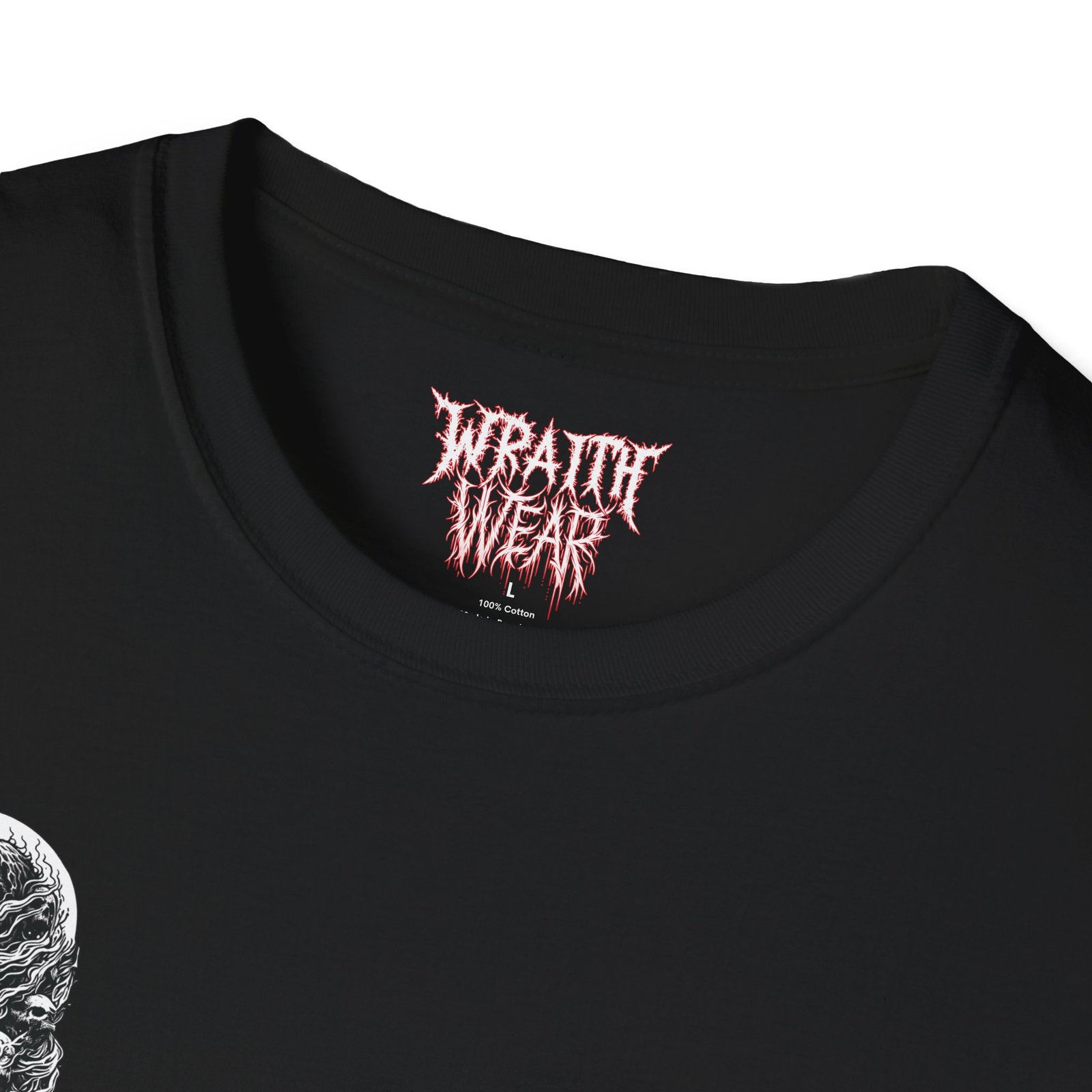 Graphic Skull T-Shirt in Black | Unisex Cotton Tee with Unique Dripping Skulls Design | Comfort Fit with Durable Twill Taping - Image 7